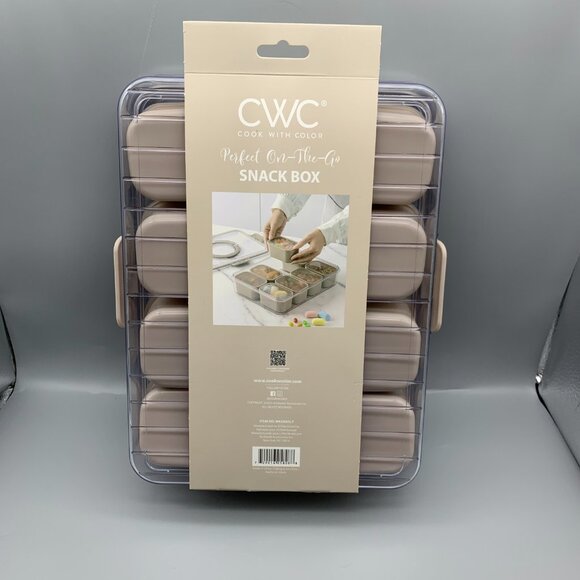 NEW CWC Cook With Color Perfect On-The-Go Snack Box with 8 Compartments w/lids - Picture 4 of 7